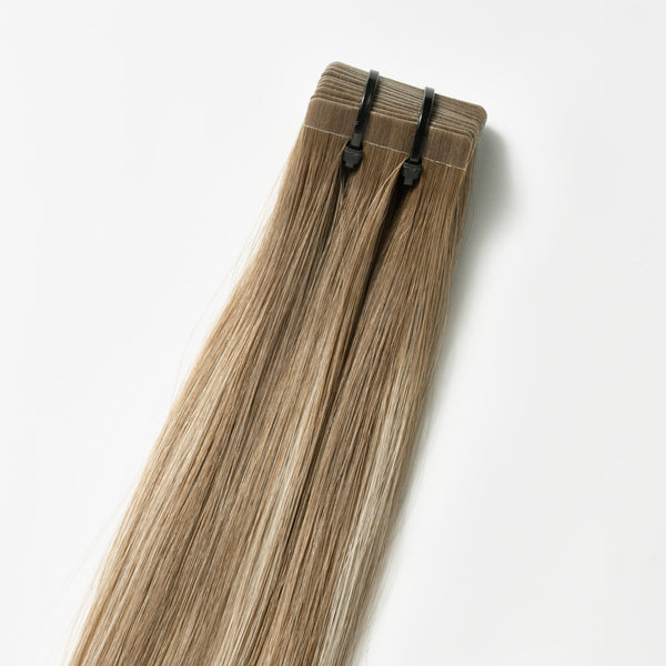 Tape extensions - Beige Blonde Balayage 3B+16B